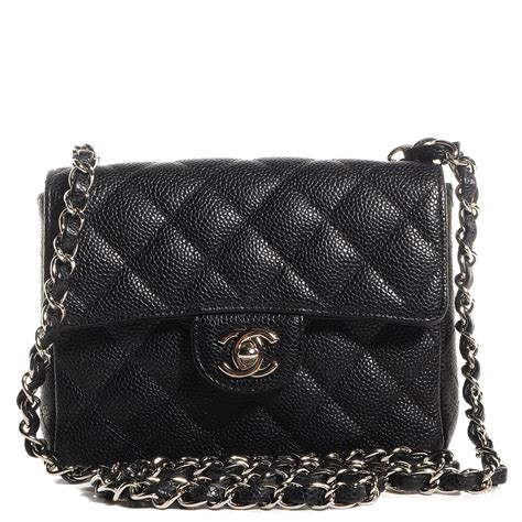 chanel caviar mini black